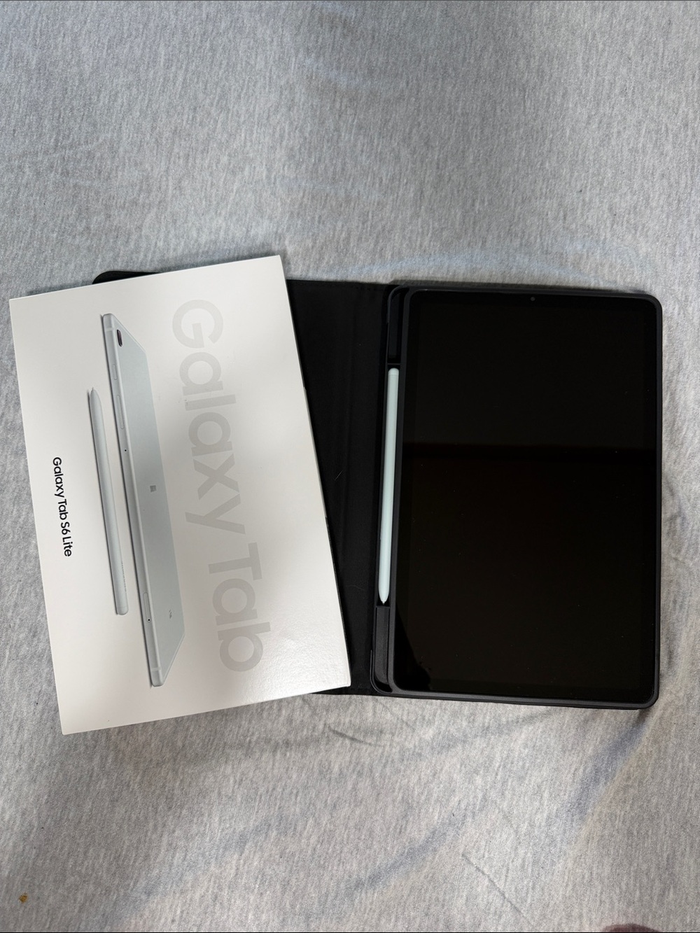 Samsung Galaxy Tab S6 Lite Tablet with Light Blue S Pen - Black Tablet
